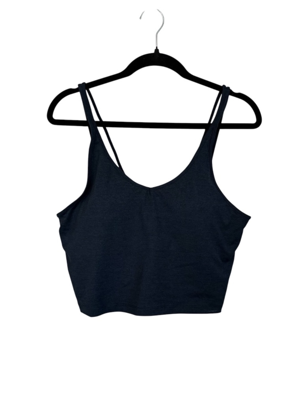 Quince Women’s Ultra-Soft Strappy Cropped Tank in Heather Navy Size XL NWT